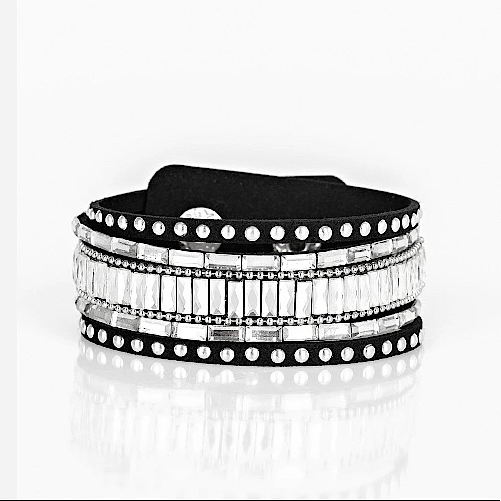 Rock star rocker bracelet black